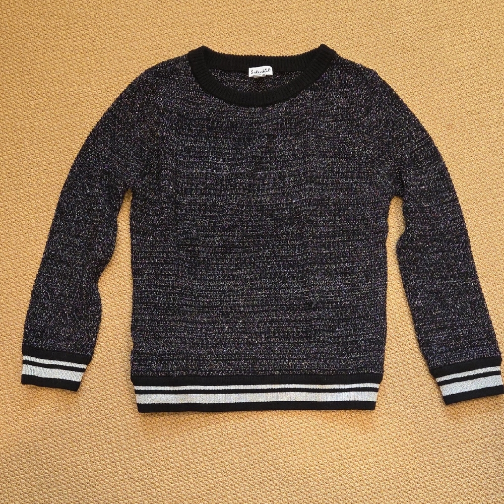 Splendid Black and Gray Kids Sweater